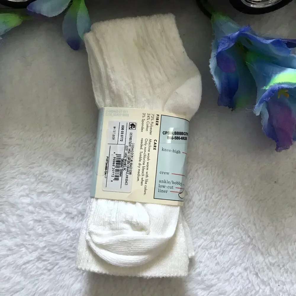 Cat & Jack NWT 2 Pairs Knee High Socks Girls S (5.5-8.5)
